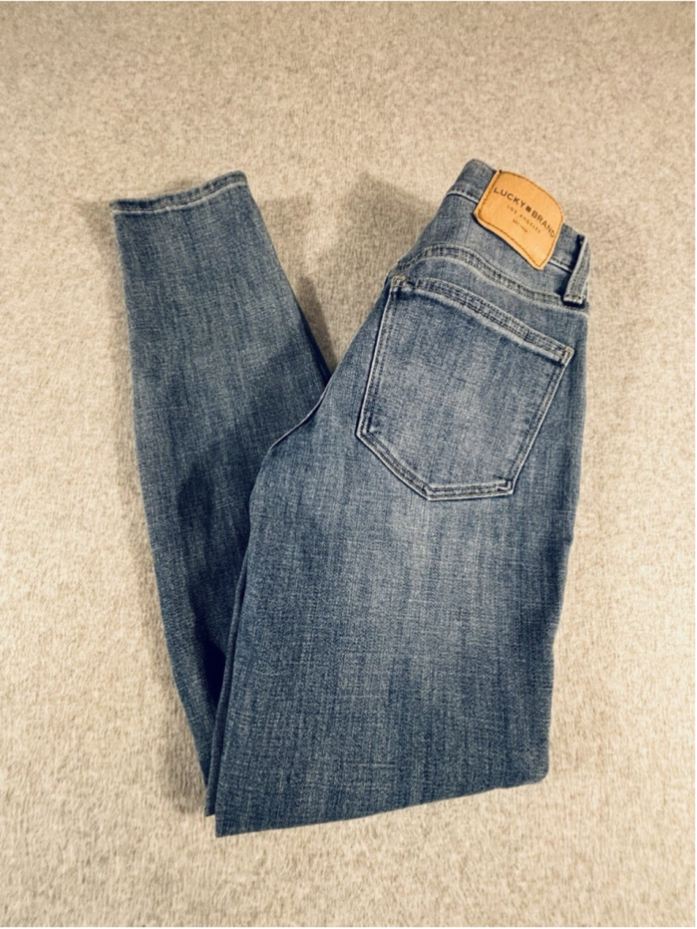 Lucky Brand Ava Mid Rise Skinny Jeans Womens‎ 2 26R Distressed Stretch